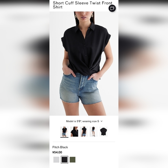 Express twist front button up - Picture 6 of 6